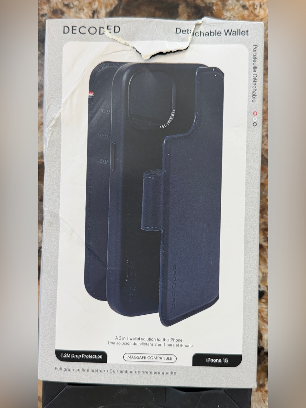 Tommy Hilfiger Navy Detachable Wallet Case for iPhone